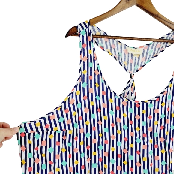 ModCloth striped razorback tank size 4X - Picture 4 of 11